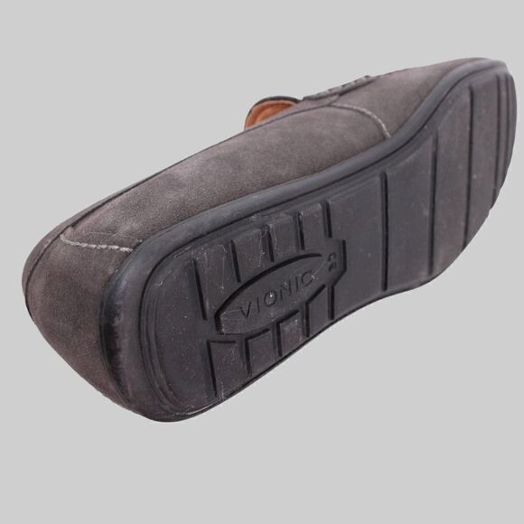 VIONIC Mercer Mason Driving Mocs Leather Loafers in Gray Sz. 11 - Picture 8 of 11